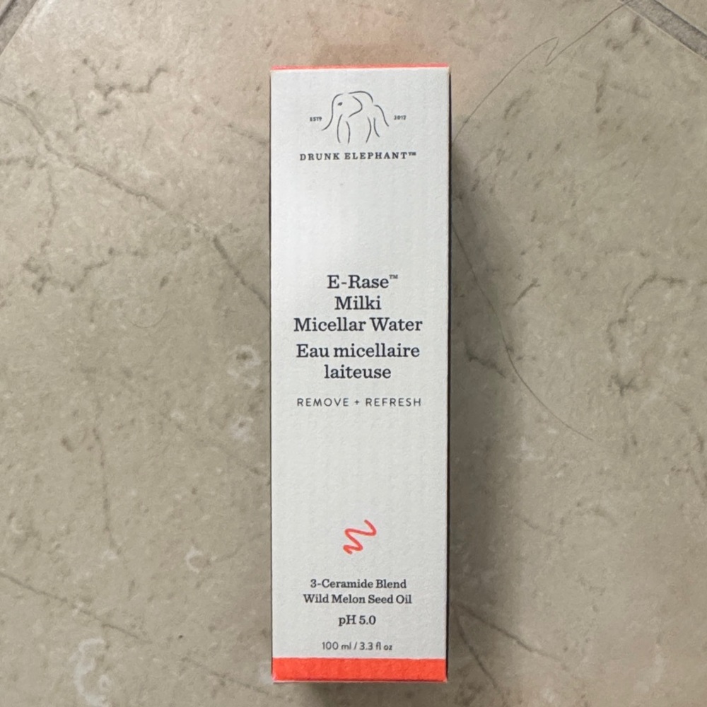 Drunk Elephant E-Rase Milki Micellar Water - White and Coral